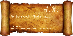 Aulenbach Noémi névjegykártya